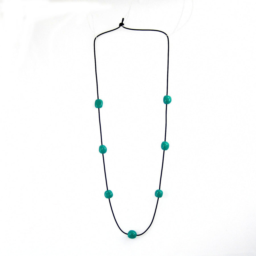 polished chunky resin bead necklace