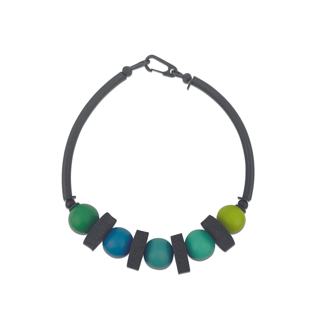 chunky resin and rubber necklace discontinued colours