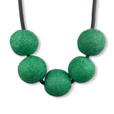 short felt necklace: chunky 5fb necklace