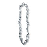 gray rubber necklace, edgy style