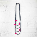 felt necklace, 5 strands