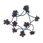brown recycled flower necklace