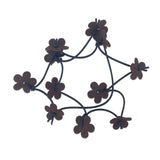 brown recycled flower necklace