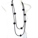 rubber and felt necklace