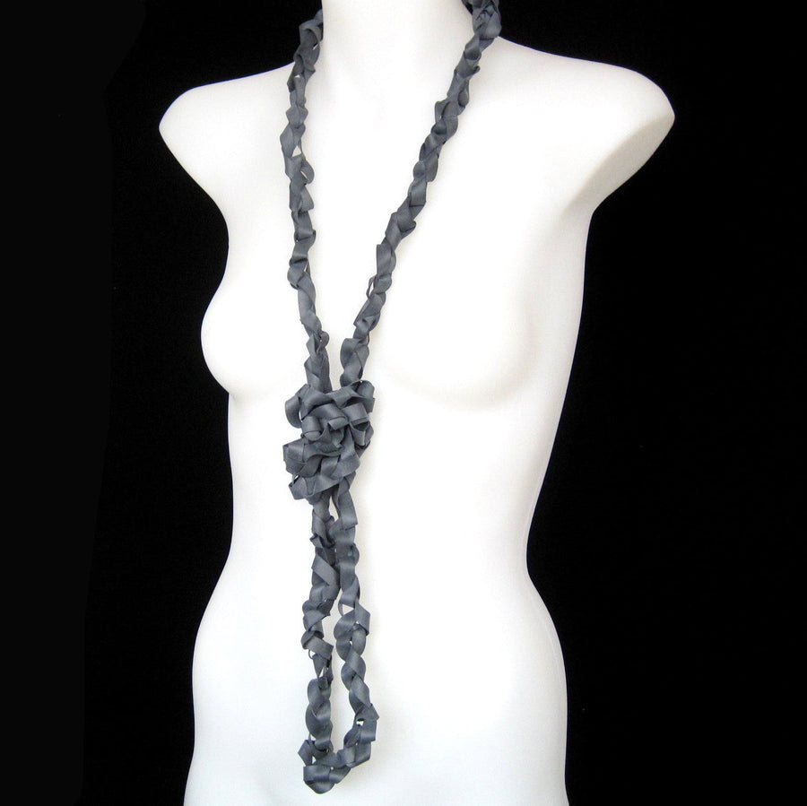 chaotic necklace wide rubber hand dyed end of stock