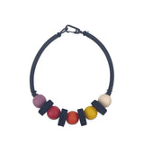 chunky resin and rubber necklace discontinued colours