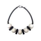 chunky resin and rubber necklace