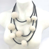 8 chunky felt beads